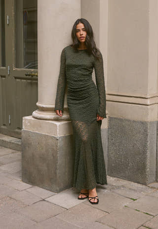 Long Sleeve Lace Maxi Dress
