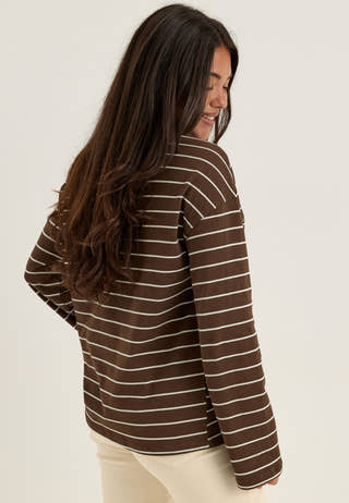 Pcsadie LS Top Striped