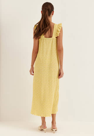 Pcflora Strap Flounce Dress