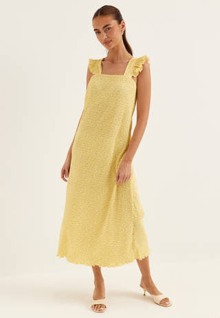 Pcflora Strap Flounce Dress