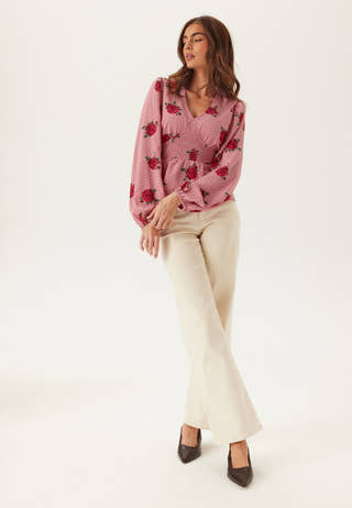 V-neck Smock Blouse