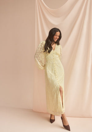 Embroidered Midi Dress