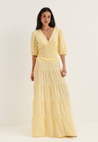 Flounce Maxi Skirt