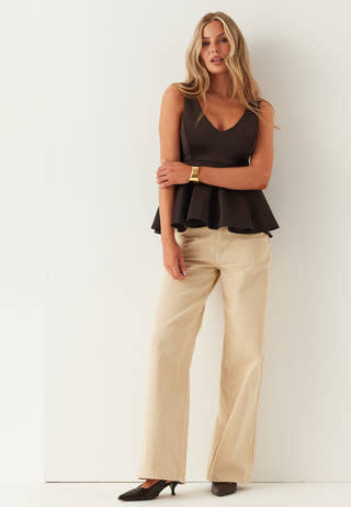 Scuba Peplum Top
