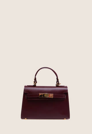 Trento Leather Handbag Red