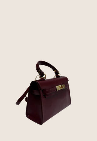 Trento Leather Handbag Red