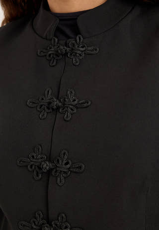 Agraffe Short Blazer Black