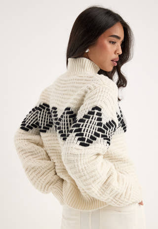Slwlili Ls Knit High Neck White