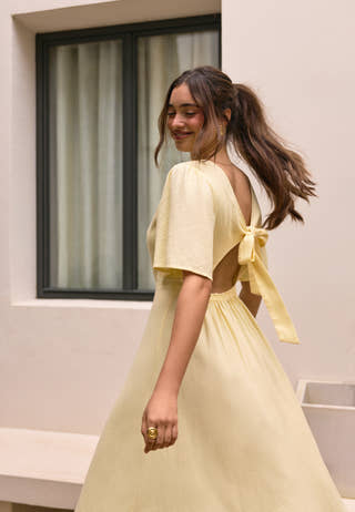 Linen Midi Dress