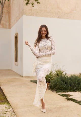 Asymmetric Lace Top