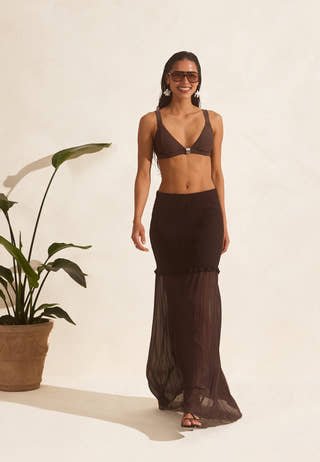 Strucure Combined Maxi Skirt