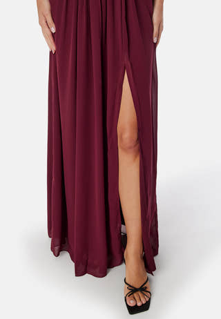 High Neck Maxi Dress With Split