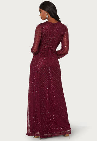 Long Sleeve Sequin Dress