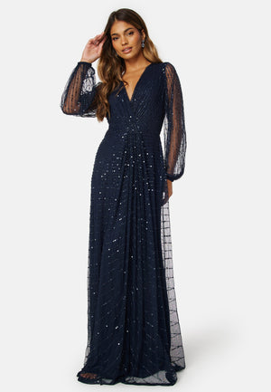 Long Sleeve Sequin Dress