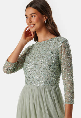 Sequin Bodice Maxi Dress