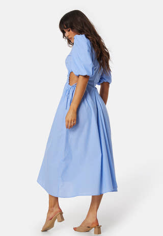 Cut out midi shirt dress