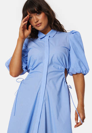 Cut out midi shirt dress