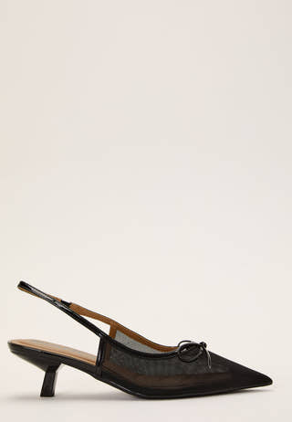 Biakristin Kitten Heel Bow Slingback