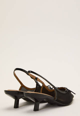 Biakristin Kitten Heel Bow Slingback