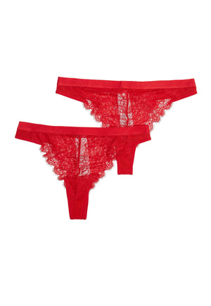 2-pack Henriette Lace Thong
