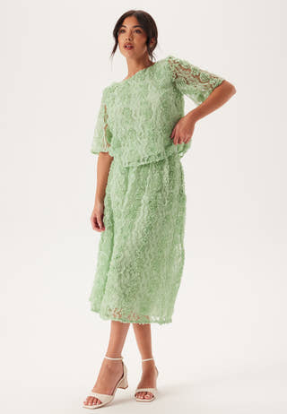 3D Flower Midi Skirt