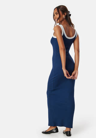 Contrast Rib Dress