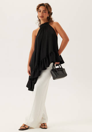 Asymmetric Halter Neck Blouse