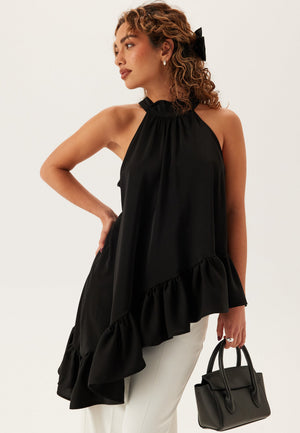 Asymmetric Halter Neck Blouse