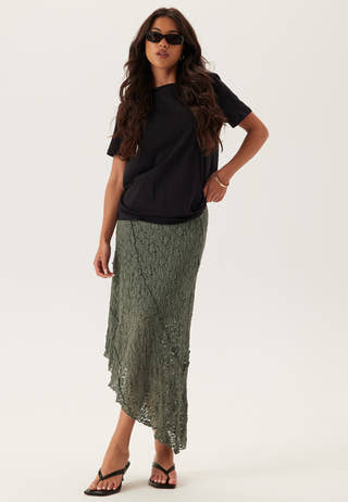 Asymmetric Lace Skirt