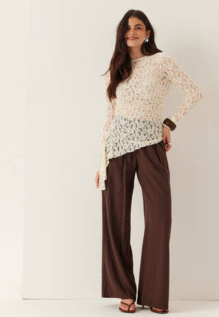 Asymmetric Lace Top