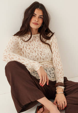 Asymmetric Lace Top