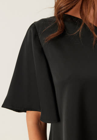 Asymmetric Satin Blouse