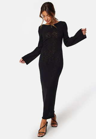 Open Back Fine Knitted Maxi Dress