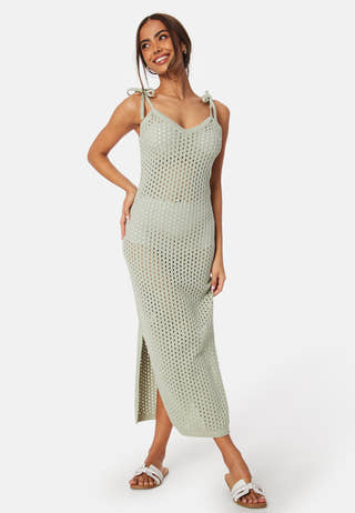 Crochet Knitted Tie Strap Dress