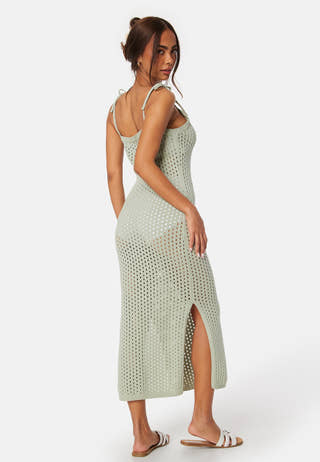 Crochet Knitted Tie Strap Dress