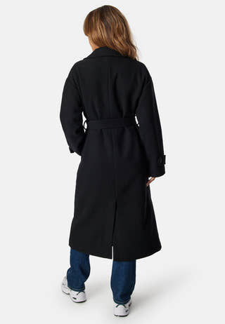 Belted Wool Blend Coat