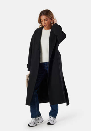 Belted Wool Blend Coat