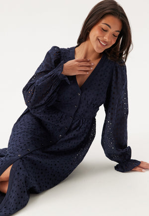 Broderie Anglaise Midi Dress