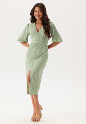 Broderie Anglaise Puff Sleeve Dress