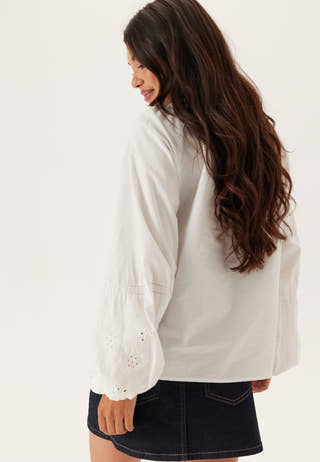 Broderie Anglaise Tie Blouse