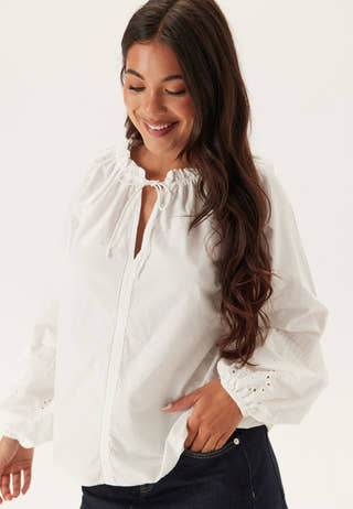 Broderie Anglaise Tie Blouse