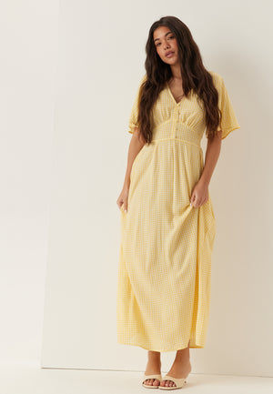 Butterfly Sleeve Viscose Maxi Dress