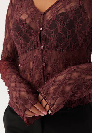 Button Lace Cardigan