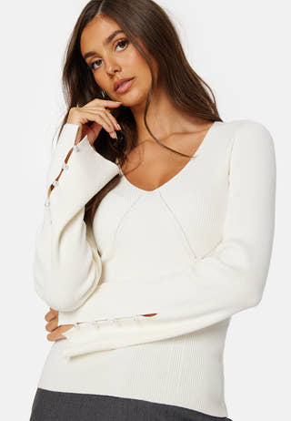 Carlie Pearl Button Top