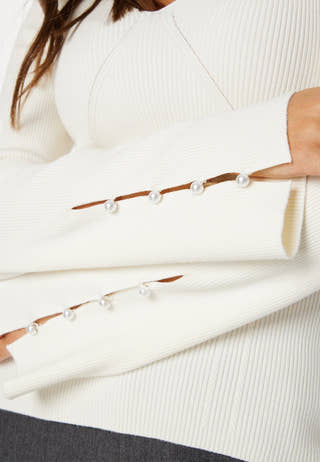 Carlie Pearl Button Top