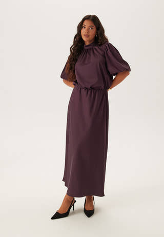 Chimney Collar Puff Sleeve Blouse