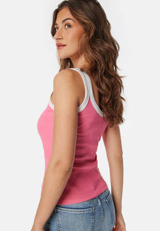 Contrast Rib Tank Top