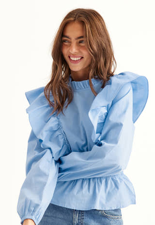 Cotton Frill Blouse