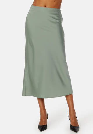 Midi Satin Skirt