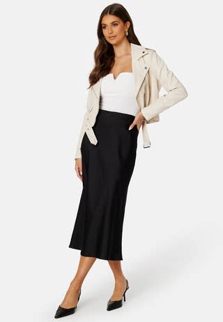 Midi Satin Skirt